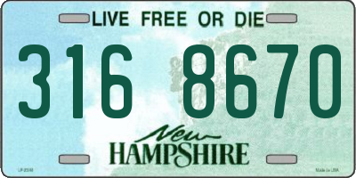 NH license plate 3168670