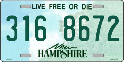 NH license plate 3168672
