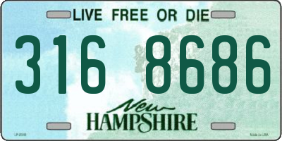 NH license plate 3168686