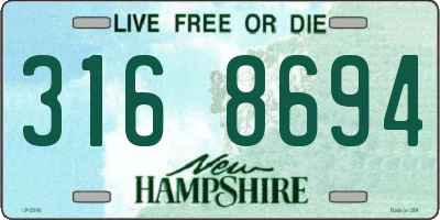 NH license plate 3168694