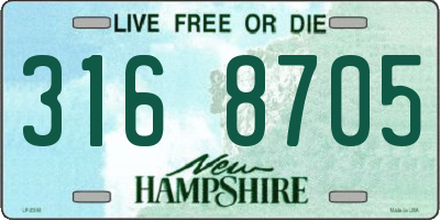 NH license plate 3168705