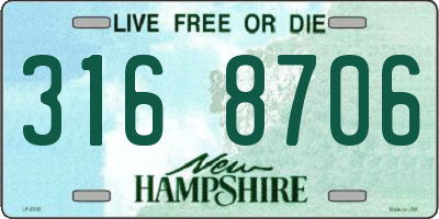 NH license plate 3168706
