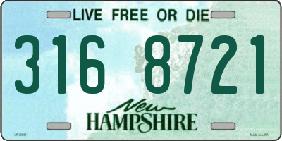 NH license plate 3168721