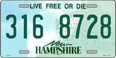 NH license plate 3168728
