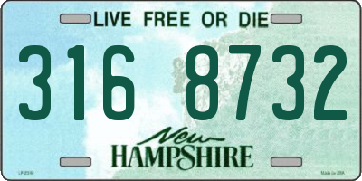 NH license plate 3168732