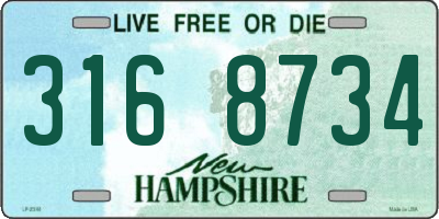 NH license plate 3168734