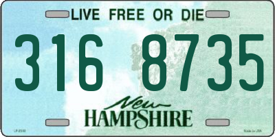 NH license plate 3168735