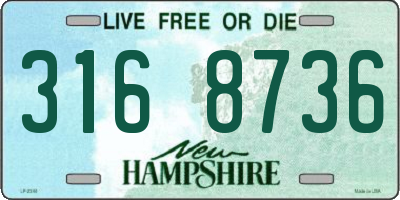 NH license plate 3168736