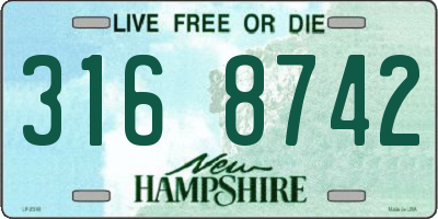NH license plate 3168742