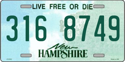 NH license plate 3168749