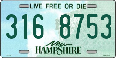 NH license plate 3168753