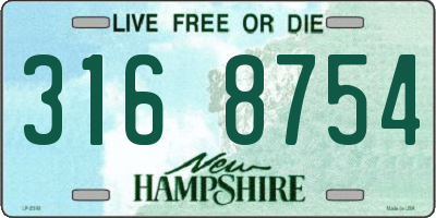 NH license plate 3168754