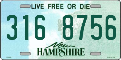 NH license plate 3168756