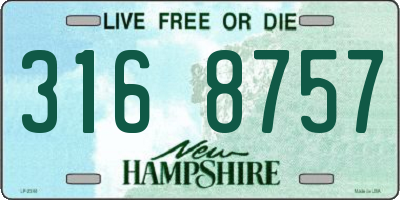 NH license plate 3168757