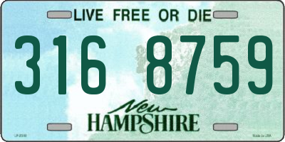 NH license plate 3168759