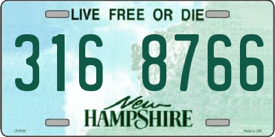 NH license plate 3168766