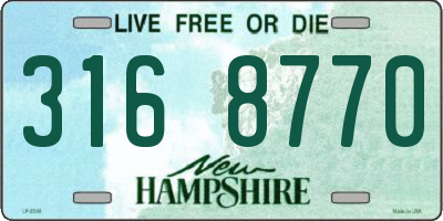 NH license plate 3168770