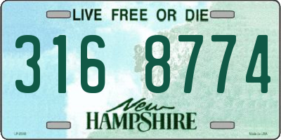 NH license plate 3168774
