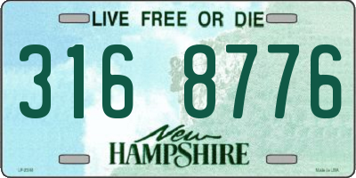 NH license plate 3168776