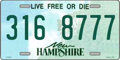 NH license plate 3168777