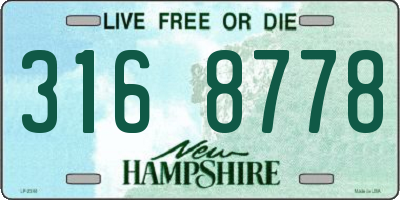 NH license plate 3168778