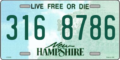 NH license plate 3168786