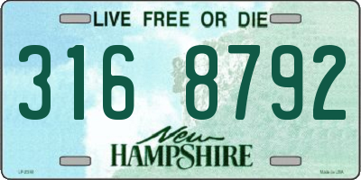 NH license plate 3168792