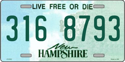 NH license plate 3168793