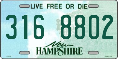 NH license plate 3168802