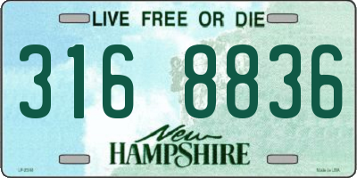 NH license plate 3168836