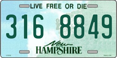 NH license plate 3168849