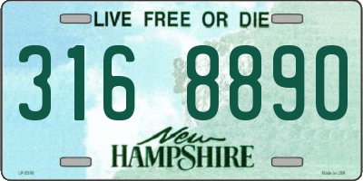NH license plate 3168890