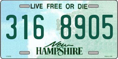 NH license plate 3168905