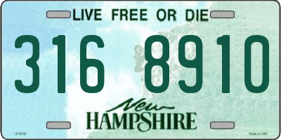 NH license plate 3168910