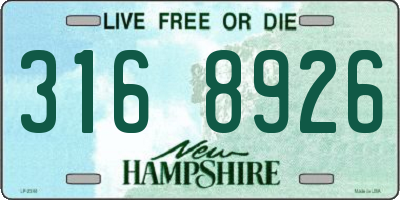 NH license plate 3168926