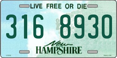 NH license plate 3168930