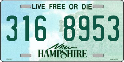 NH license plate 3168953