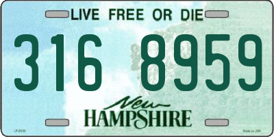 NH license plate 3168959