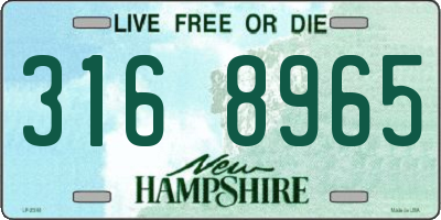 NH license plate 3168965