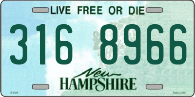 NH license plate 3168966