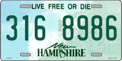 NH license plate 3168986