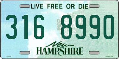 NH license plate 3168990
