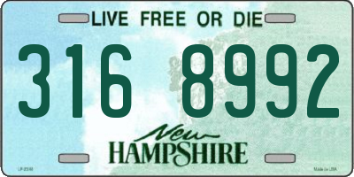 NH license plate 3168992