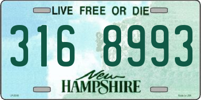 NH license plate 3168993