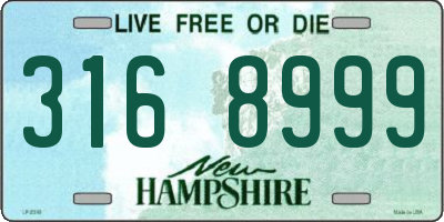 NH license plate 3168999