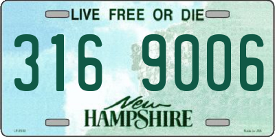 NH license plate 3169006