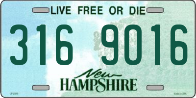 NH license plate 3169016