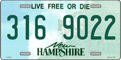 NH license plate 3169022