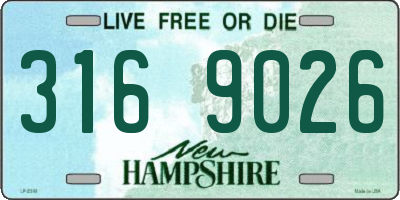 NH license plate 3169026