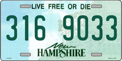 NH license plate 3169033